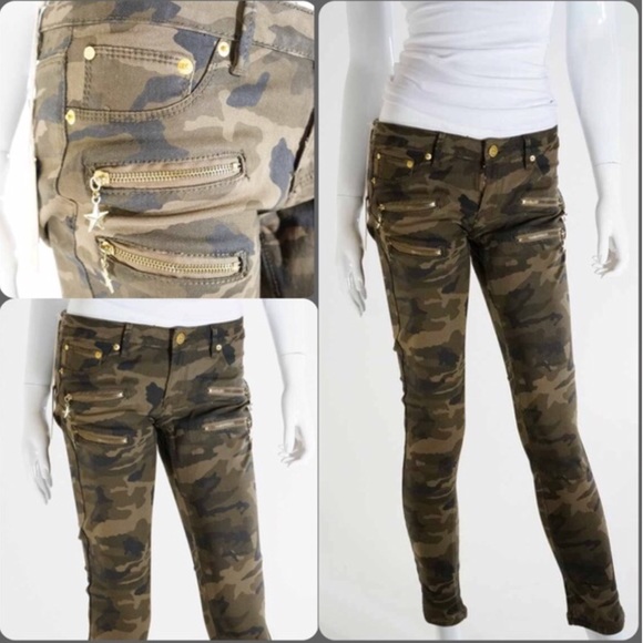LAST PAIR‼️Army Camo Ankle Cropped Skinny Pants - Picture 3 of 4